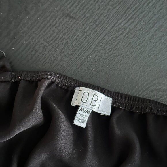 Tobi Black Surplice Wrap Front Romper Spaghetti Strap Elastic Waist Womens M - Picture 5 of 5